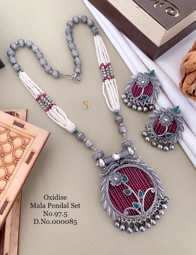 Navaratri Special Oxidise Mala Pendant Set Wholesale Shop In Surat
